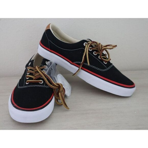 Polo Ralph Lauren Men's Sz 8 Black Keaton-Pony Low Top Canvas Sneaker Loafers - Picture 6 of 8